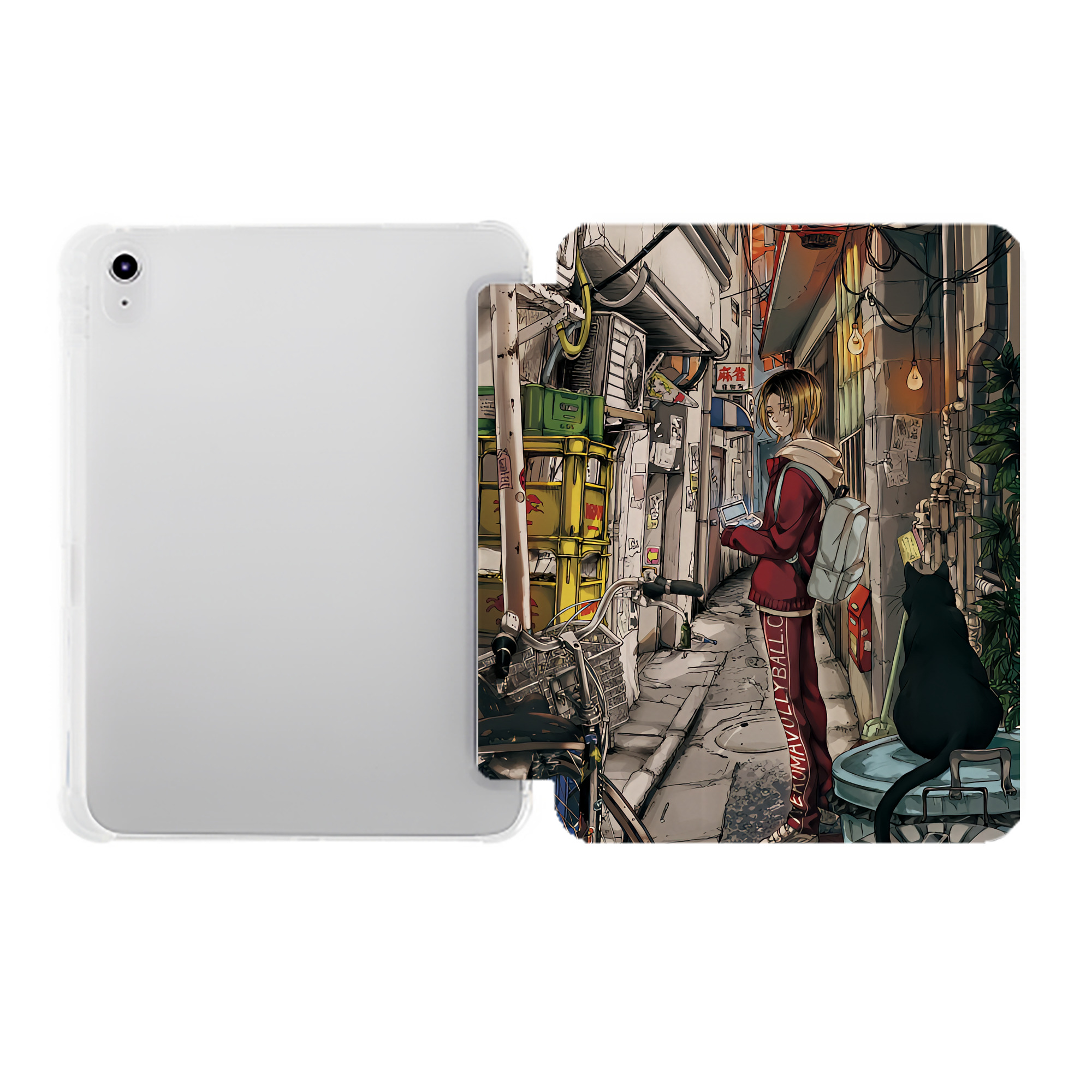 （画像用） ハイキュー!! Haikyu!! IPad ケース ペン収納付き 三つ折りスタンド PUレザー×シリコン 対応機種9.5/10.5/10.9インチ